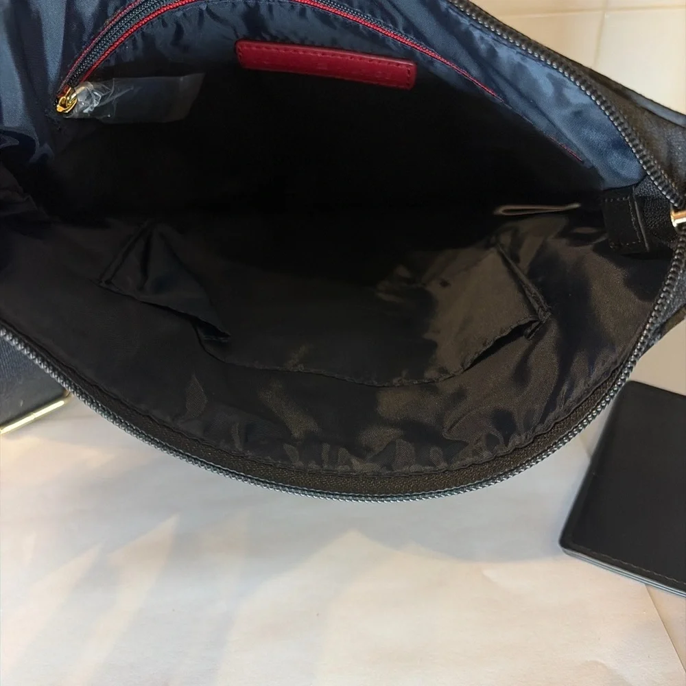 Tommy Hilfiger Black Logo Jacquard Crossbody Bag